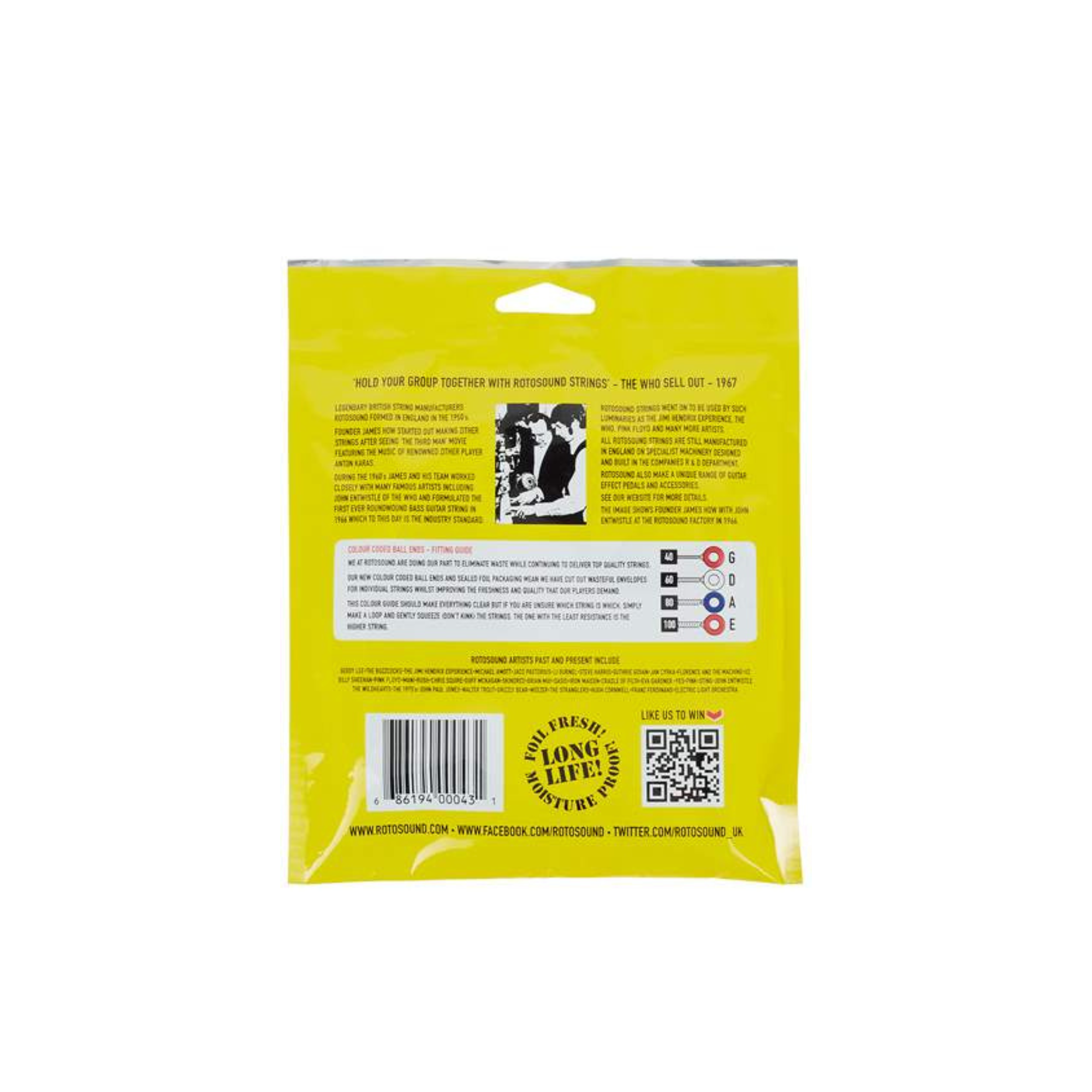 Rotosound Roto Bass Nickel Medium Bass Guitar Strings